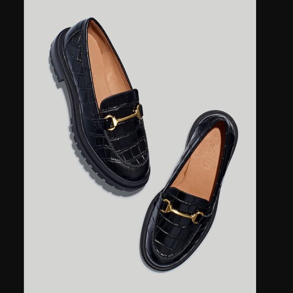 The Bradley Hardware Lugsole Loafer in Croc Embossed Leather - Picture 2 of 5